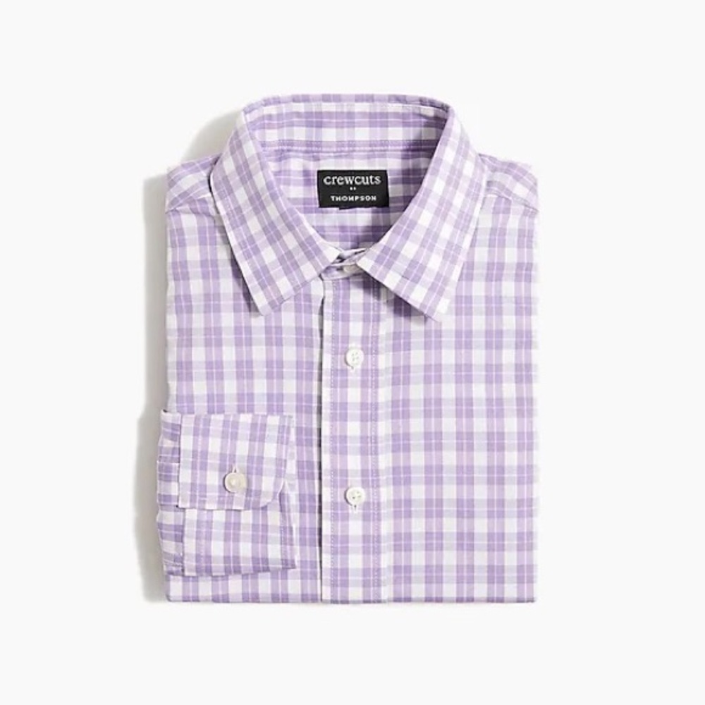 Boys crew cut long sleeve button up